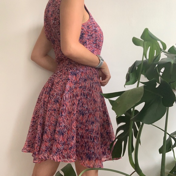 A Line Tailored Multicolor Patterned Dress - Picture 2 of 6